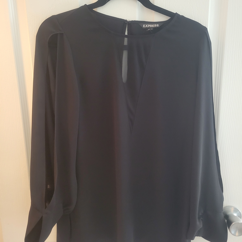 Express Women's Elegant Black Blouse